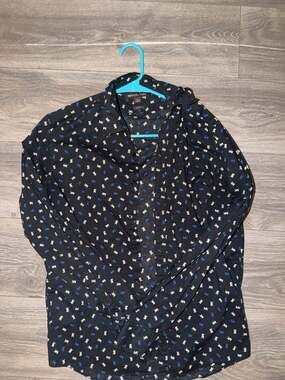 Michael Kors Men's Slim Fit Monogram Print Button-Down Shirt